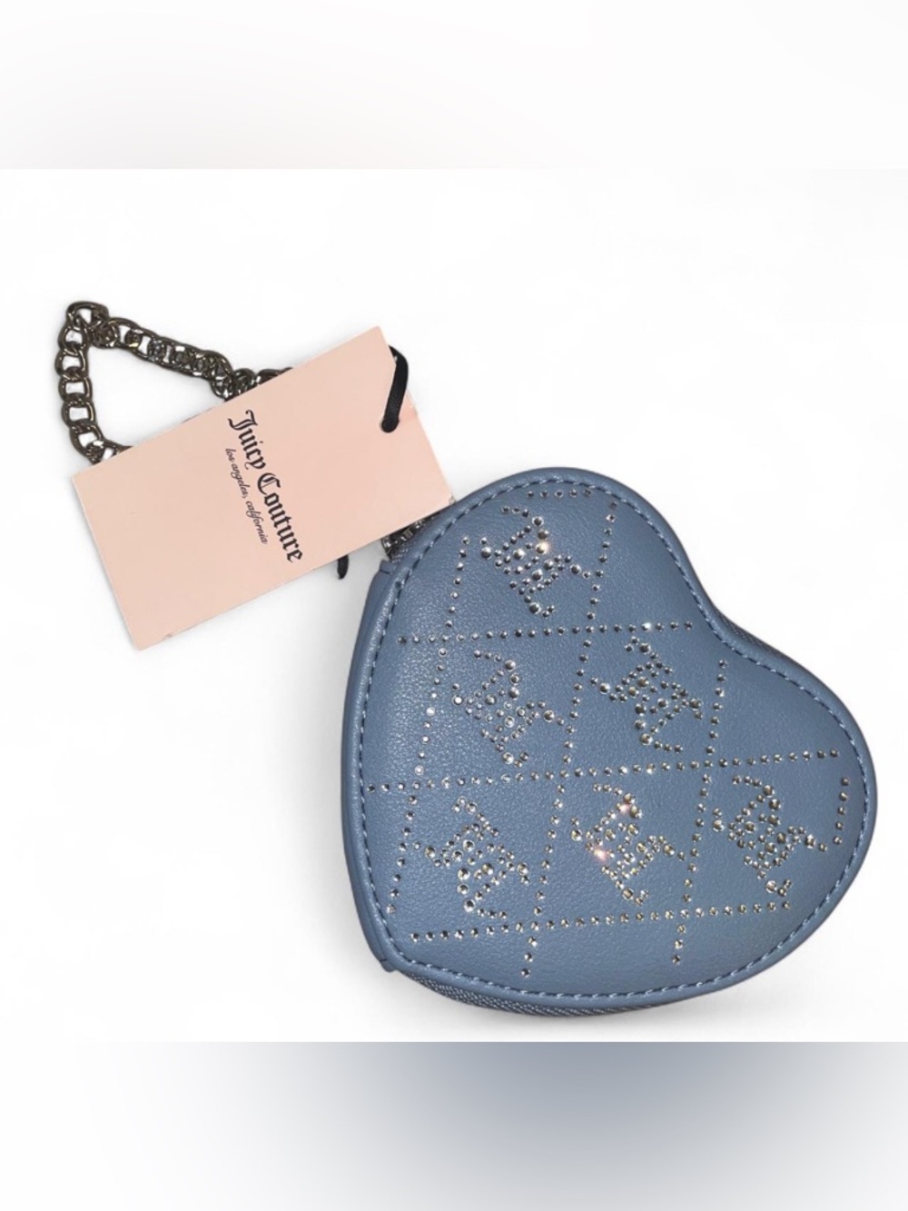 Juicy Couture Blue Heart wristlet with Stud Pattern